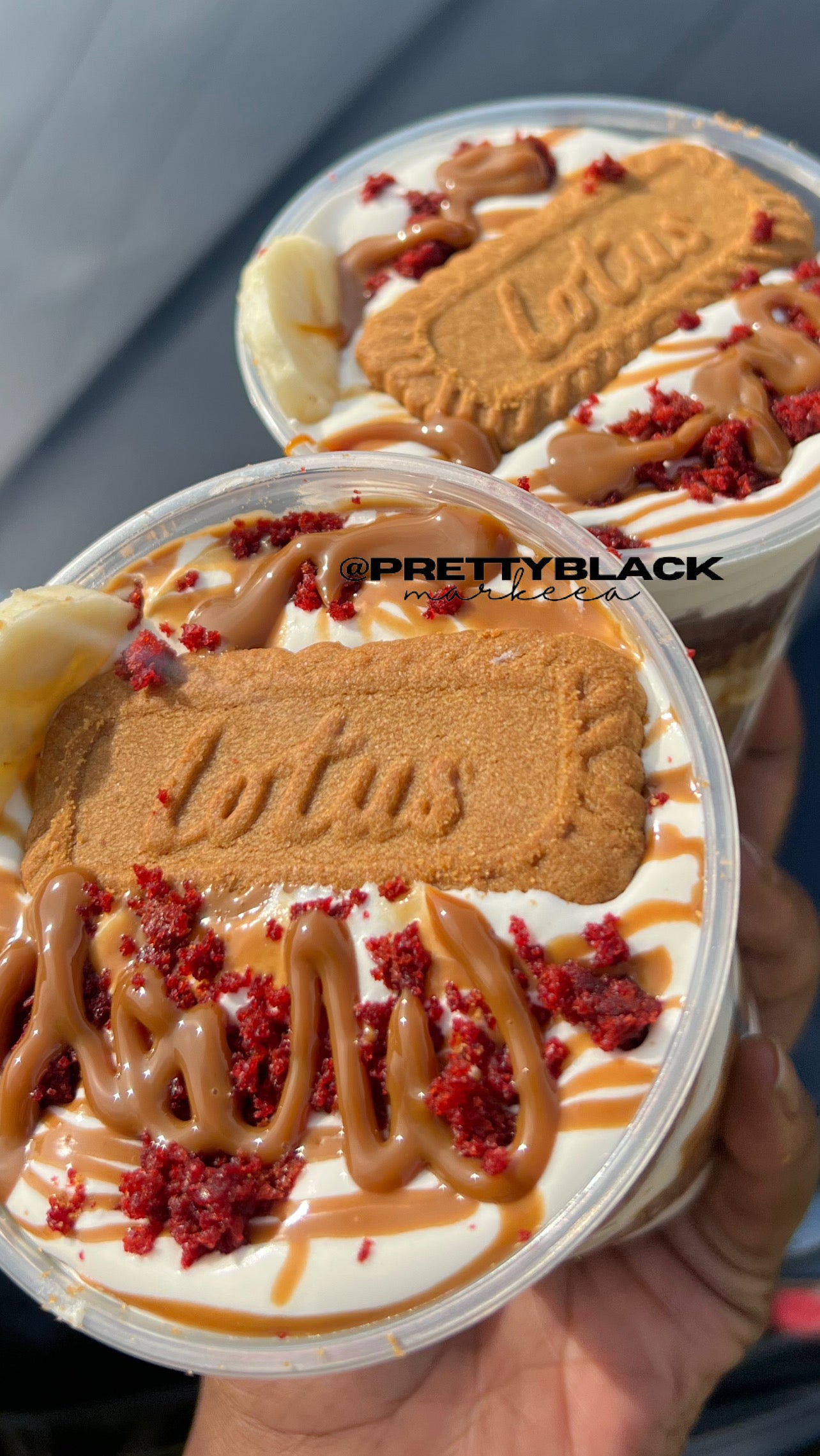 Red Velvet Biscoff Banana Pudding