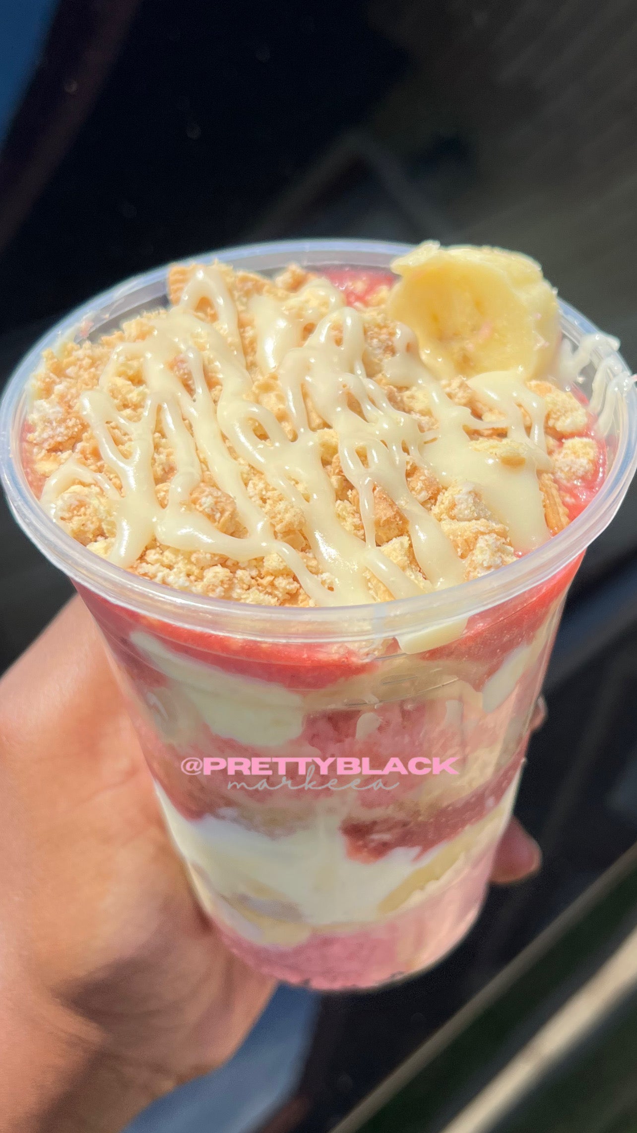 Strawberry White Chocolate Oreo Banana Pudding