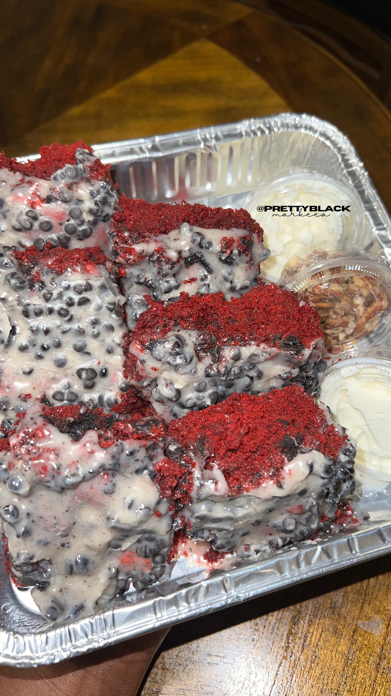 Red Velvet Cookies & Cream Brownies